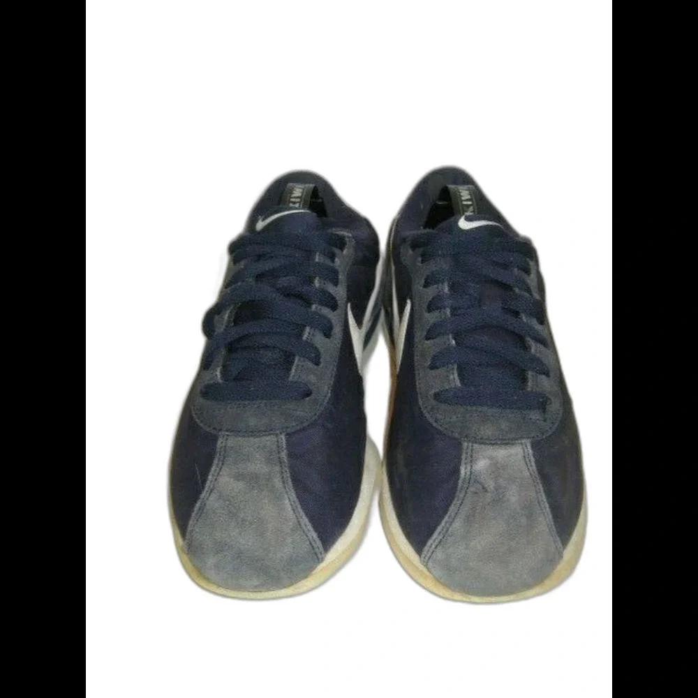 Youth Nike Swoosh Navy/White Running Athletic Tennis Shoes Sneakers sz 7Y